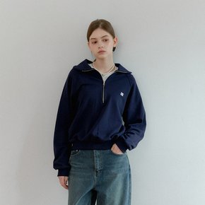 NEW LOGO HALF ZIP UP SWEATSHIRT_NAVY