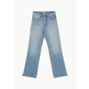 고셰 GAUCHERE DOUBLE ZIPPED STRIGHT JEANS IN BLUE STONE BLEACH