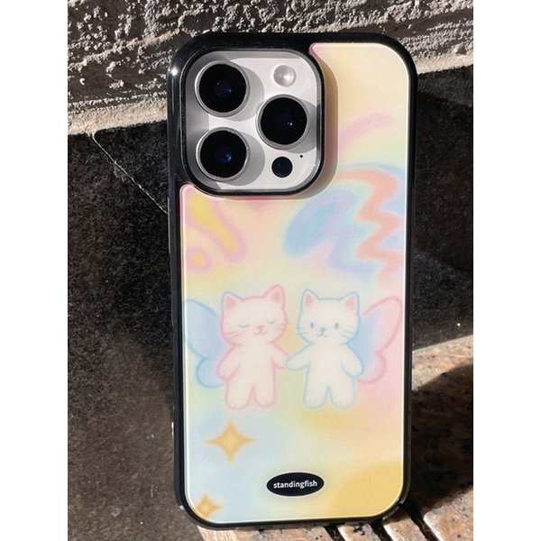 [+S25 시리즈] cat angel phone case_glossy