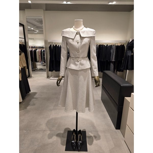 [파주점] 세트 펄 오프숄더 자켓 + 펄 플레어 스커트 JR2A0JK281,JR2A0SK281