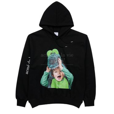 아크메드라비 BABY FACE CROCODILE DOLL HOODIE BLACK - 악어인형