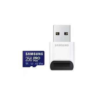 컴튜브 삼성 microSD Card 256G Class10 PRO Plus 리더기