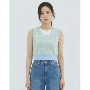 사각패턴 니트베스트 VB34KVQ304Z_P391213046