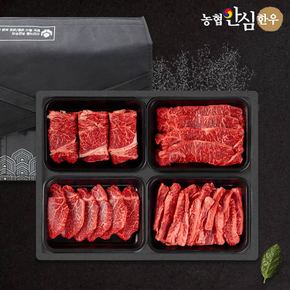 [냉장][농협안심한우] 1등급 구이 특3호 1.2kg (등심+채끝+안심+갈비살) 한우선물세트