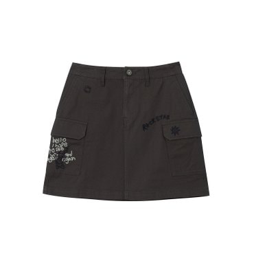 캉골 iscream 캉골 카고 스커트 8118 차콜