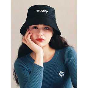 basic logo bucket hat black