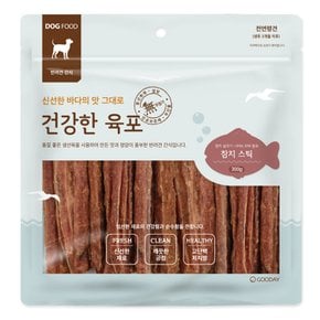 건강한육포 강아지간식 참치 스틱 300g