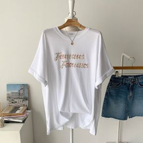 프린팅 오버핏 팜발포 박스 반팔티_P401173160