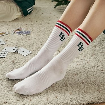 바나나시스터즈 배색 링글 스포티 삭스