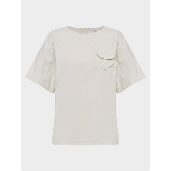 [부산점] 시어 여성 우븐 포켓 반팔 티셔츠 DWM26266