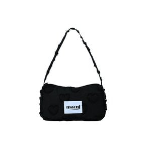 HEART MINI POUCH SHOULDER BAG BLACK