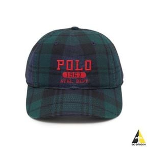 RALPH LAUREN 플래드 트윌 볼 캡-헤리티지 블랙워치 106823618