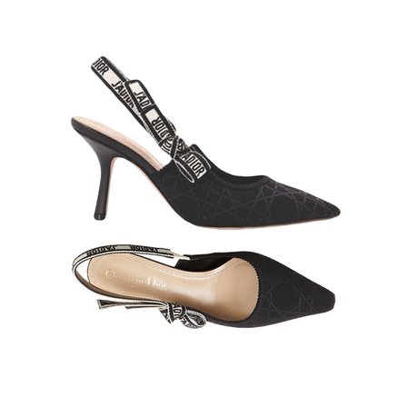 DIOR 25FW 까나쥬 테크니컬 패브릭 슬링백 펌프 힐 블랙 KCV373TCE 900
