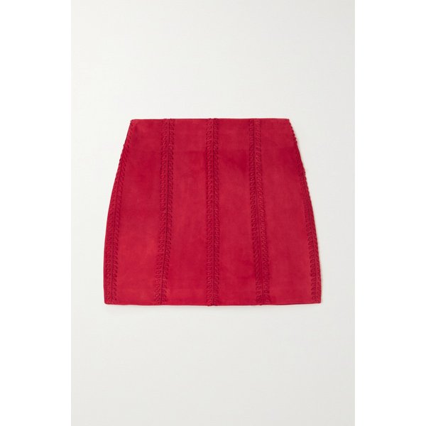 탈라 윕스티치 스웨이드 미니 스커트 레드 1647597302889329