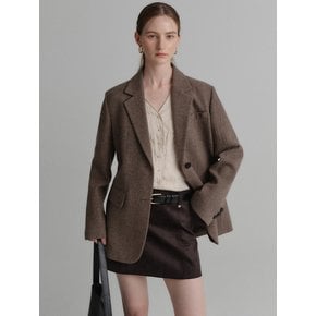 [3차 리오더] 소이 울 싱글 자켓_브라운 헤링본 / SOY WOOL SINGLE JACKET_BROWN HERRINGBONE