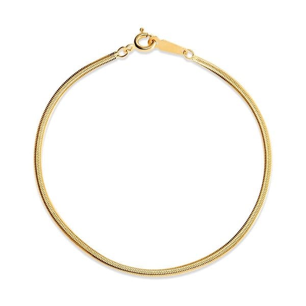 [모룬] 14K 2mm 센슈얼 스네이크 뱀줄 체인 팔찌 MOB40694