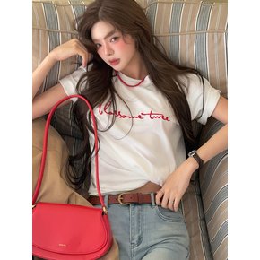 [40th] 포에지 빅 레터링 자수 티셔츠