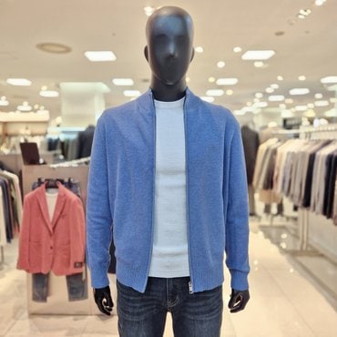 바쏘 25S/S 블루 컬러 면 스판 남성 집업 가디건 [BZS1WA93BU]