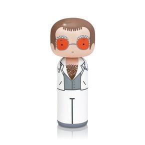 Lucie Kaas Kokeshi doll - Elton in white 루시카스 코케시돌 엘튼 존 화이트