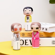 Lucie Kaas Kokeshi doll - Elton in white 루시카스 코케시돌 엘튼 존 화이트