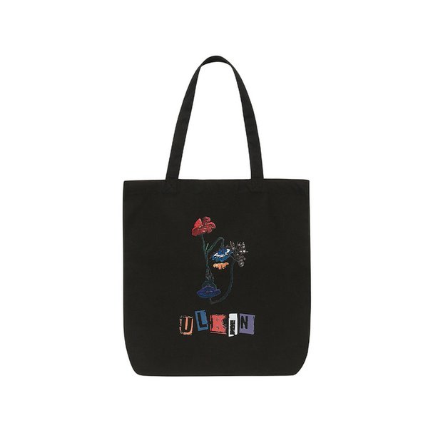 얼킨X김휘 팬시 플라워 에코백_블랙