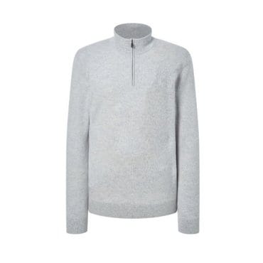 닥스 [Signature Cashmere] 캐시미어 100% 그레이 하프짚업 스웨터 DMSW3D074G1