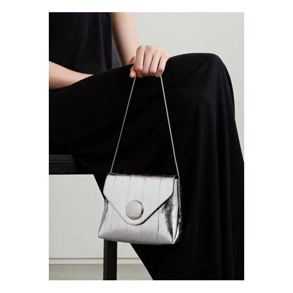 바비 메탈릭 일 숄더 백 실버