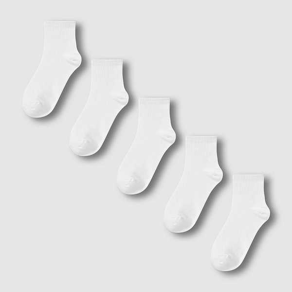 여 코튼 립 중목 양말 5족 J146903203001