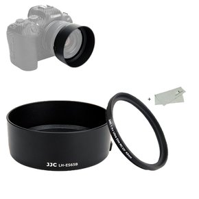 JJC 2-in-1 Canon ES-65B UV RF 50mm F1.8 STM Eos R6 R5 RP Ra R 호환 렌즈 후드 및 필터 키트