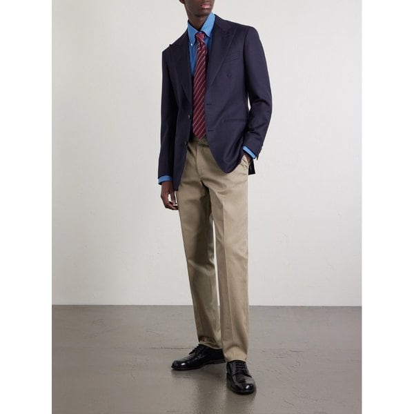 드 페트릴로 스트레이트 레그 코튼 블렌드 트윌 팬츠 46376663163094033