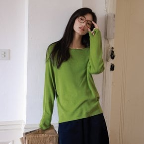 LS_Loose simple knitted top_4color