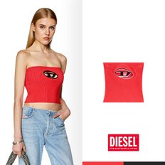 DIESEL 디젤 M-클락스빌-A 타원형 D 장식 Bandeau 반두 튜브탑