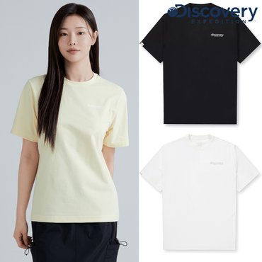 디스커버리 [정상가 69000원] 디스커버리 남여 공용 골프 카툰 백그래픽 반팔 티셔츠 DXRSG5043
