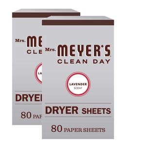 [해외직구] Mrs. Meyers Clean Day 미세스메이어스클린데이 건조기 시트 라벤더향 80장 2팩