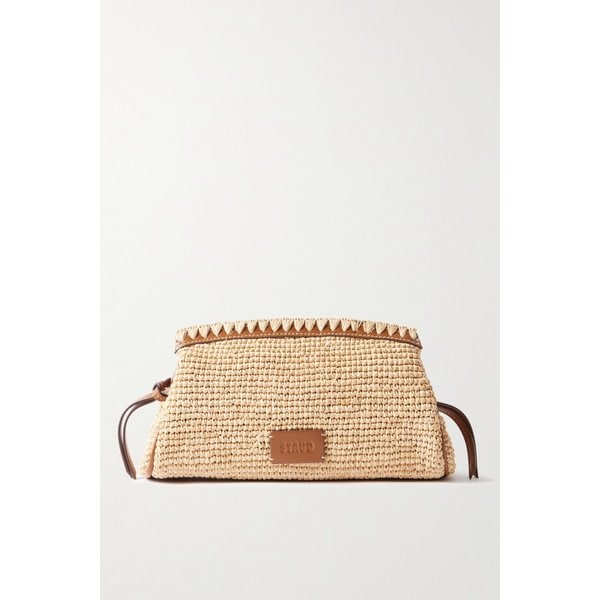 스타우드 모드 가죽 트리밍 라피아 클러치 46376663162986052