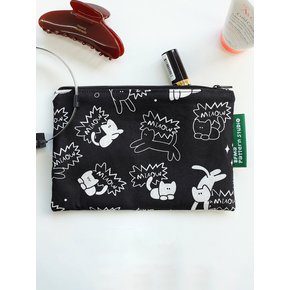 [BFMA P.STUDIO] MIAOW CAT PATTERN ZIPPER POUCH_M