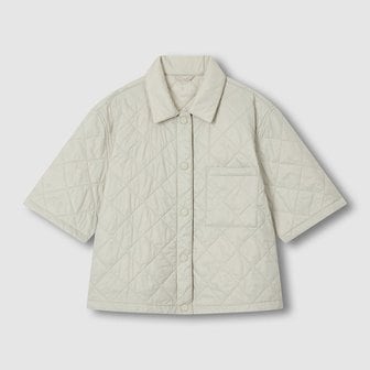 JAJU 여 라이트 패딩 카라 반팔 자켓 J1054010070AW