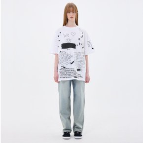 SCRIBBLE T-SHIRT / WHITE