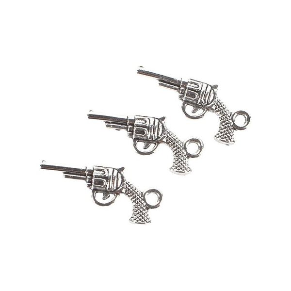 리볼버 실버 목걸이 키링 액세서리 펜던트 부자재 실 (WFHO03D)