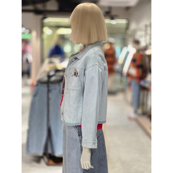 [파주점] 밑단 워싱 데님 블라우스 BABL03511-BL