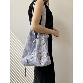 JOUER. Summer lace bag. Sky blue