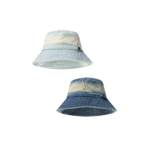 Vintage Bleaching Denim Bucket Hat (2 Colors)