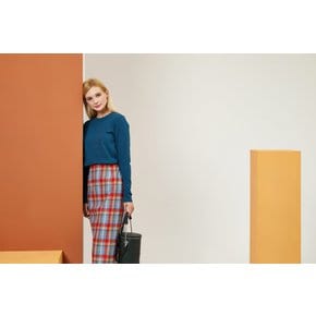 여성 싱글 오가닉티셔츠 (블루)_HWP19-TS302