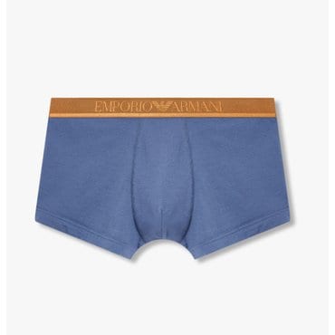 EMPORIO ARMANI 남성 골든 로고 밴딩 코튼 드로즈 (0815112319)