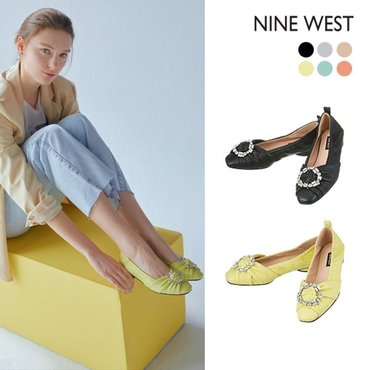 NINE WEST 이태리 레더 크리스탈 플렛 NW022_P312637227