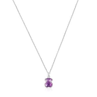 TOUS 실버 앤 아메시스트 아이콘컬러 네크리스 Silver Amethyst IconColor Necklace 목걸이 015432540