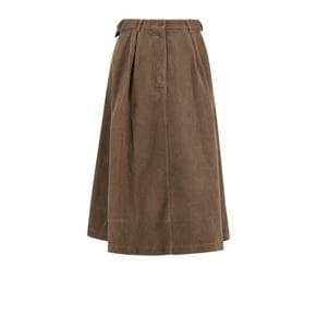 25FW 바버 미디 스커트 LSK0131 LSKBE31 MILITARY BROWN