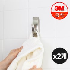 코맨드 메탈 훅 (대) x2개 욕실정리 인테리어