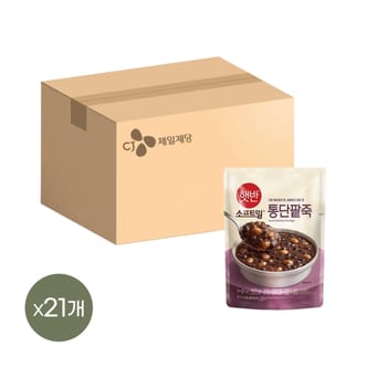 CJ제일제당 햇반죽 통단팥죽 420g x21개 비비고죽 리뉴얼