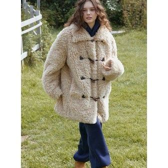 그린버터 Shearling Duffle Half Coat (L/Beige)